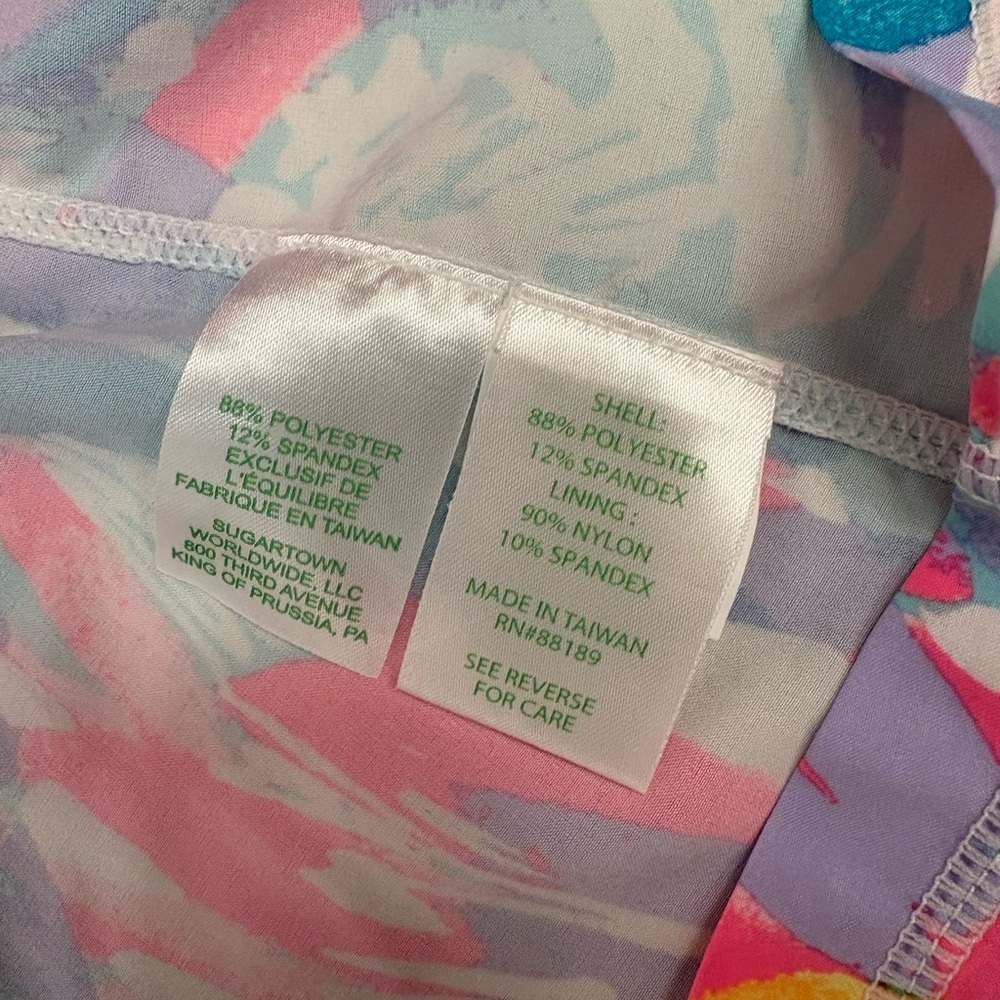 Lilly Pulitzer Luxletic Josephine Skirt Skort in Multi Sparkling Sands Size XL - Picture 4 of 10